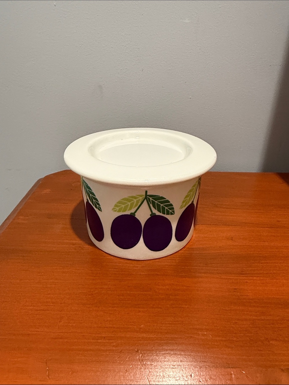 Vintage Pomona Arabia Finland Plum Jam Jar Pot Raija Uosikkinen-Scandinavian